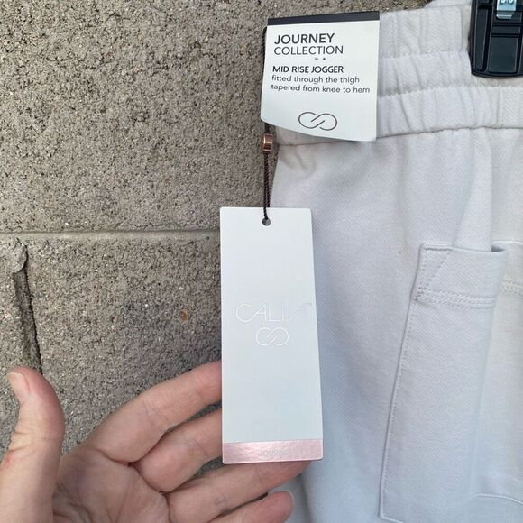 New Calia by Carrie Underwood Trapunto Joggers Pants Gray Cotton Women’s XXL NWT - Picture 10 of 11